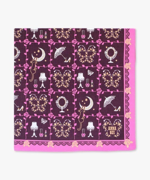 ANNA SUI（アナスイ） ハンカチ ブティック柄プリントハンカチ