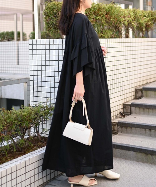 ＆HALF ワンピース 「indian Cotton Collection」インド綿Vネック