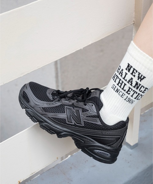 「New Balance」 ローカットスニーカー 29.0cm ブラック レディース_画像6