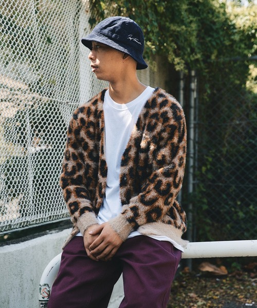 「HUF」 ニットカーディガン - ブラウン メンズの画像