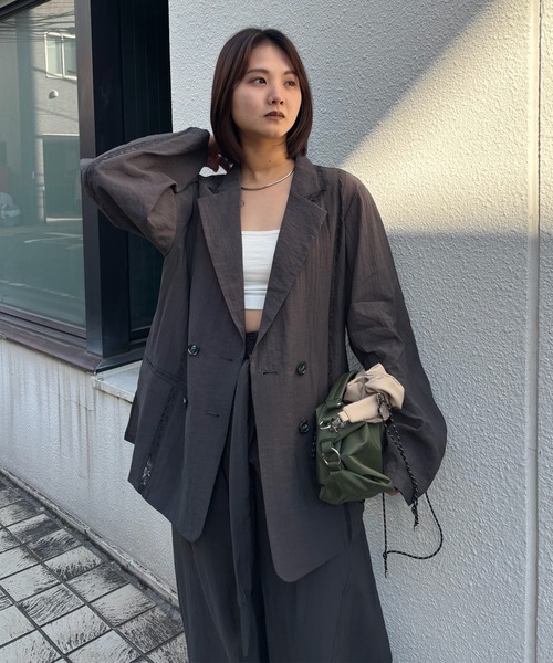Ameri（アメリ） ジャケット テーラードジャケット MEDI LINE LACE