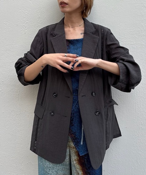 Ameri（アメリ） ジャケット テーラードジャケット MEDI LINE LACE