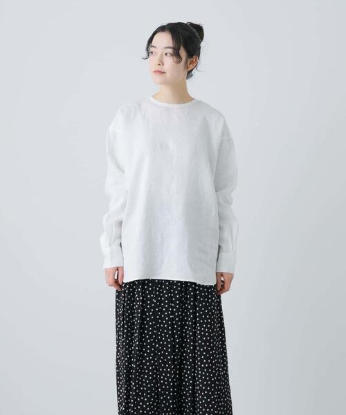 「かぐれ」 長袖ブラウス FREE ナチュラル レディースの画像