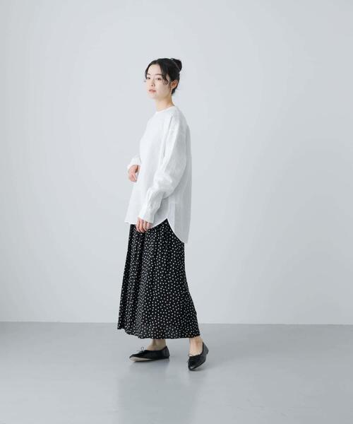 「かぐれ」 長袖ブラウス FREE ナチュラル レディースの画像