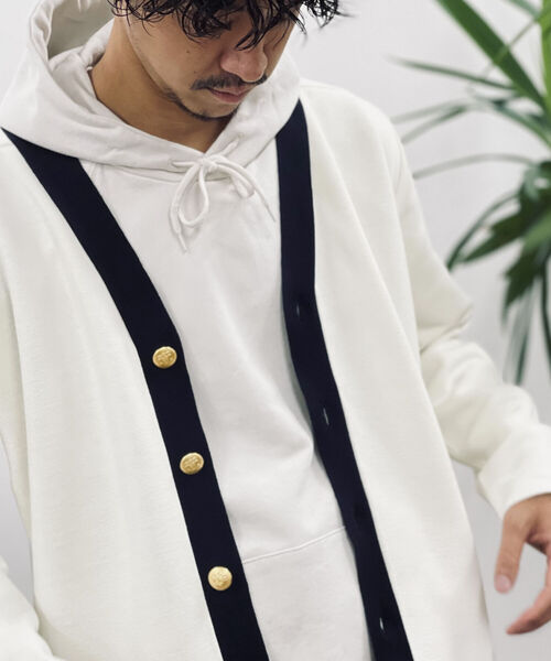 「NOLLEY'S goodman」 ニットカーディガン MEDIUM ホワイト系その他6 メンズ_画像9