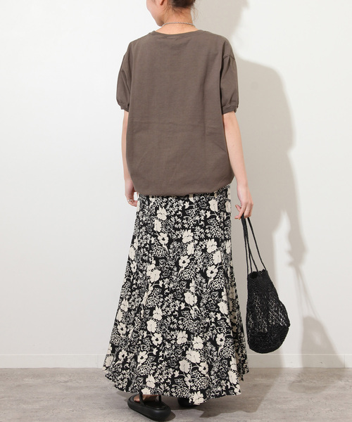 「Goodwear」 半袖カットソー X-LARGE ライトグレー レディース_画像4