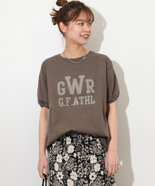 「Goodwear」 半袖カットソー X-LARGE ライトグレー レディース_画像7