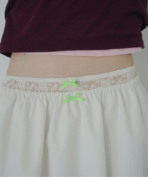 FEKETE（フェケテ） パンツ ribbon lace leggings / リボンレース