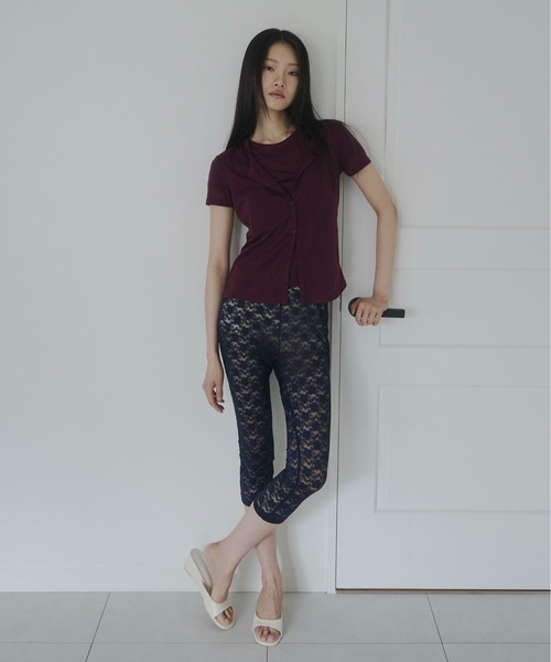 FEKETE（フェケテ） パンツ ribbon lace leggings / リボンレース