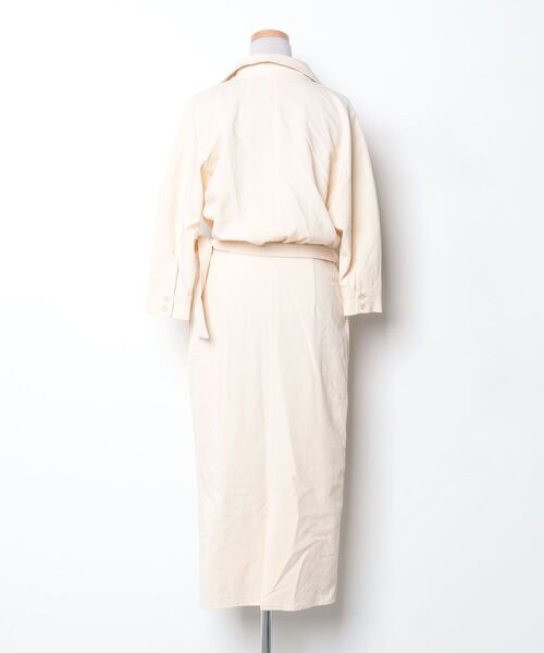 「RUIRUE BOUTIQUE」 7分袖ワンピース S ベージュ レディース_画像2