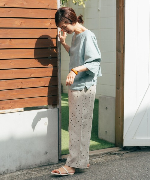 「URBAN RESEARCH DOORS」 長袖ブラウス MEDIUM ミント レディース_画像7