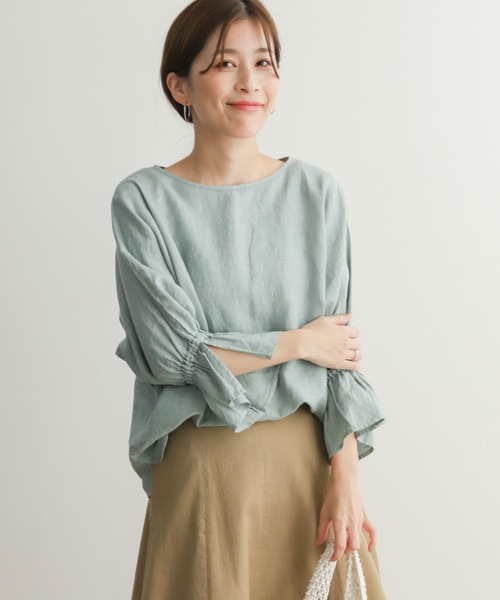 「URBAN RESEARCH DOORS」 長袖ブラウス MEDIUM ミント レディース_画像8