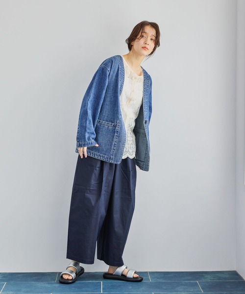 パンツ 軽らくタックギャザーパンツ「プチ・プラスサイズあり」 レディースの画像
