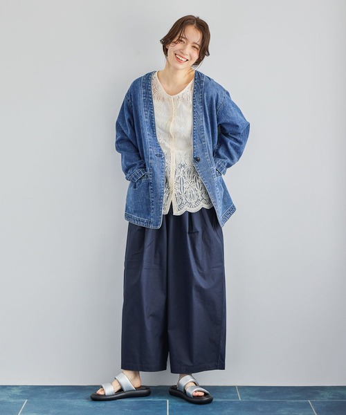 パンツ 軽らくタックギャザーパンツ「プチ・プラスサイズあり」 レディースの画像
