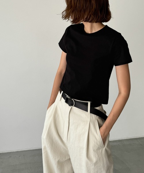 「CANAL JEAN」 半袖Tシャツ ONE SIZE ブラック レディース_画像5