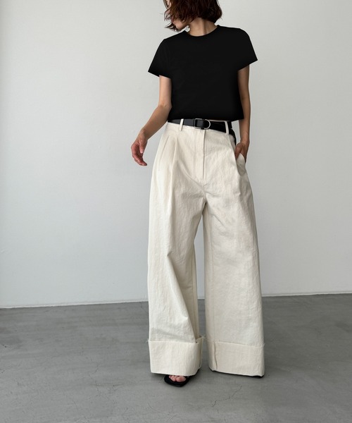 「CANAL JEAN」 半袖Tシャツ ONE SIZE ブラック レディース_画像7