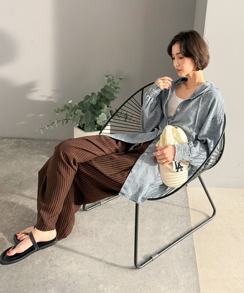 「Java」 長袖ブラウス MEDIUM ライトブルー レディース | Java | 05