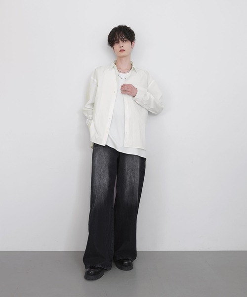 「LILL」 長袖シャツ S チャコールグレー メンズ_画像5