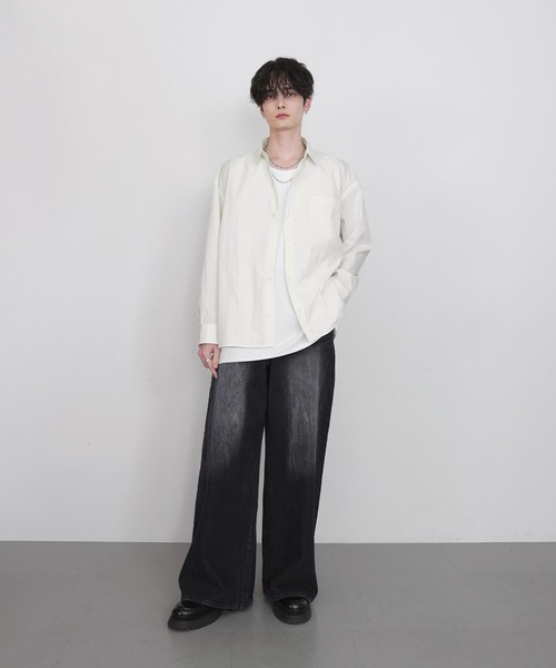 「LILL」 長袖シャツ S チャコールグレー メンズ_画像6