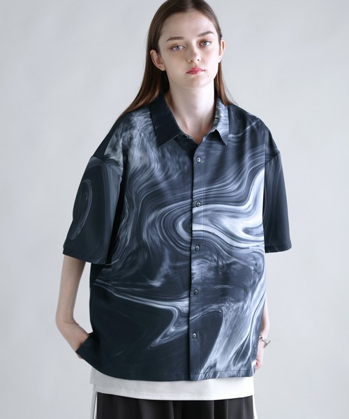 「SOCCE」 半袖シャツ M ブルー メンズ_画像3