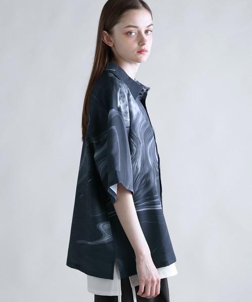 「SOCCE」 半袖シャツ M ブルー メンズ_画像4