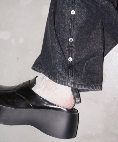 「musubore」 デニムパンツ FREE ブラック系その他 レディース_画像7