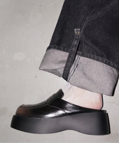 「musubore」 デニムパンツ FREE ブラック系その他 レディース_画像8