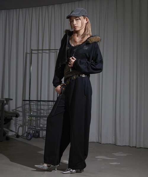 「apres jour mignon」 スウェットパンツ X-LARGE ブラック レディース_画像2