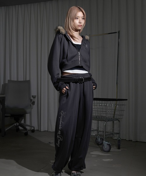 「apres jour mignon」 スウェットパンツ X-LARGE ブラック レディース_画像3