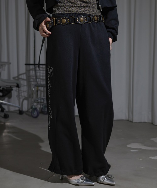 「apres jour mignon」 スウェットパンツ X-LARGE ブラック レディース_画像9