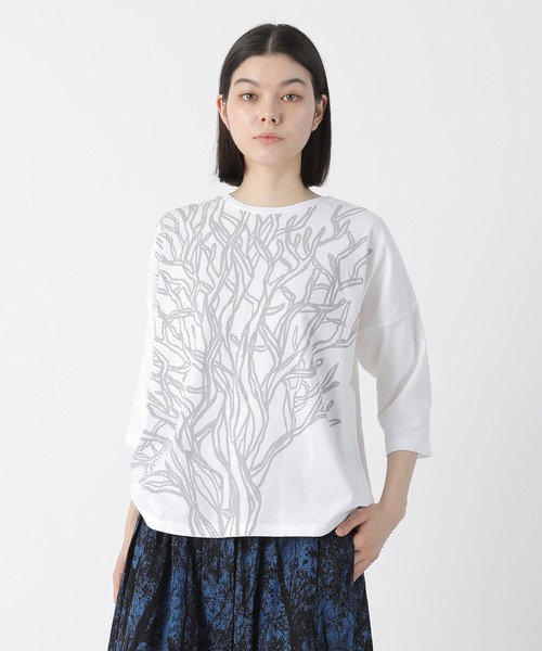 「Plantation」 7分袖カットソー M size グリーン レディース_画像2