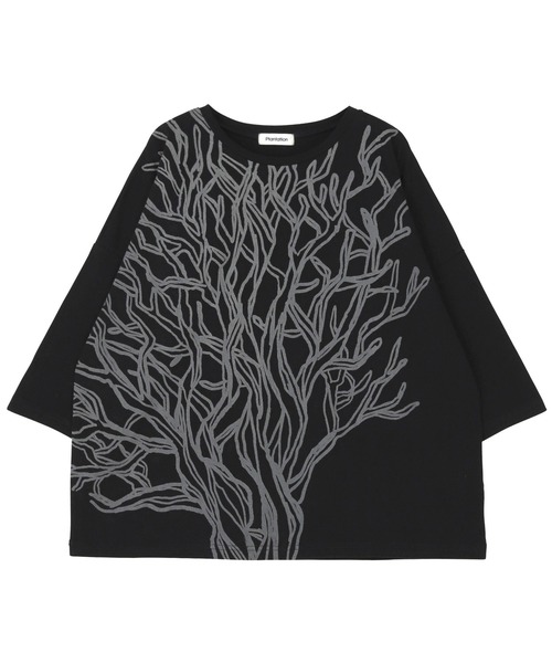 「Plantation」 7分袖カットソー M size グリーン レディース_画像3