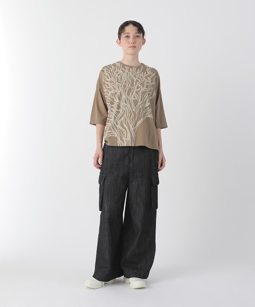 「Plantation」 7分袖カットソー M size グリーン レディース_画像7