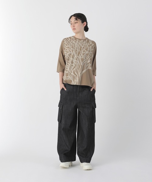 「Plantation」 7分袖カットソー M size グリーン レディース_画像8