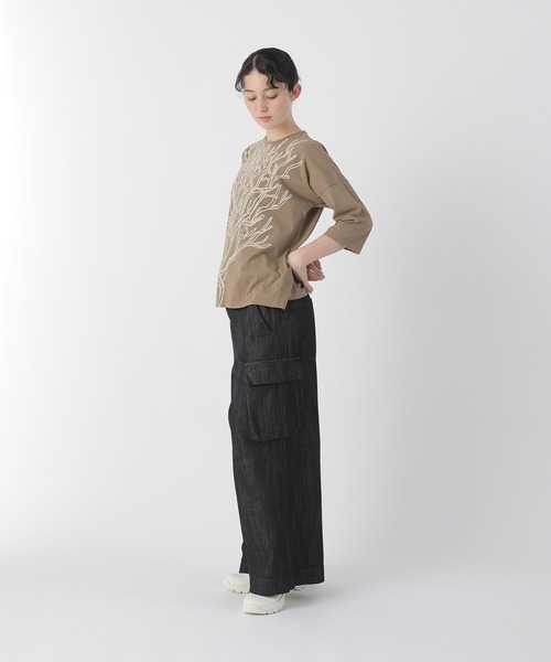 「Plantation」 7分袖カットソー M size グリーン レディース_画像9