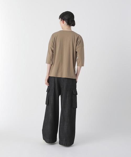 「Plantation」 7分袖カットソー M size グリーン レディース_画像10