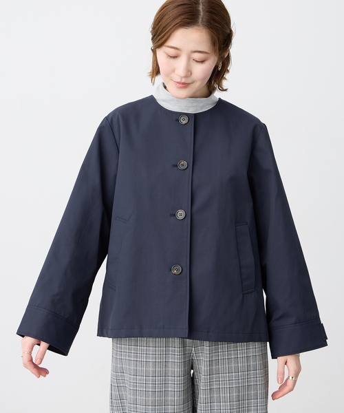 「Petit Honfleur」 ノーカラージャケット 11号 ベージュ レディース_画像7