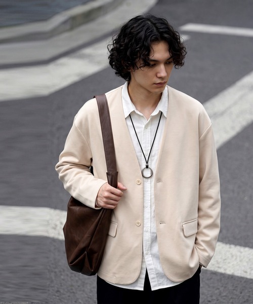 antiqua(アンティカ) ジャケット ノーカラージャケット ストレッチ antiqua(アンティカ) ジャケット ノーカラージャケット ストレッチ