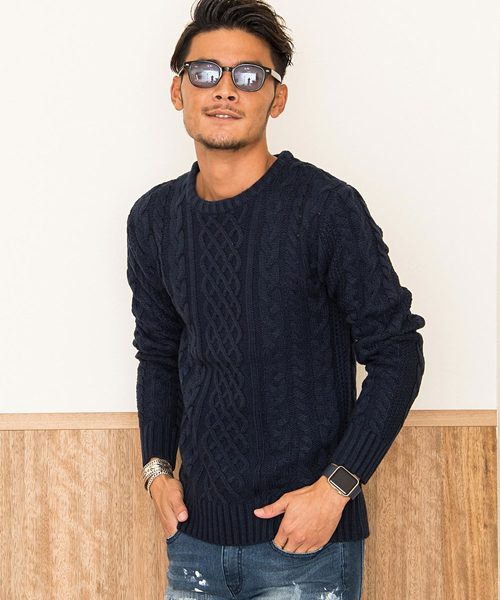 Vicci（ビッチ） セーター ニット 「vicci/ヴィッチ」ケーブル編み