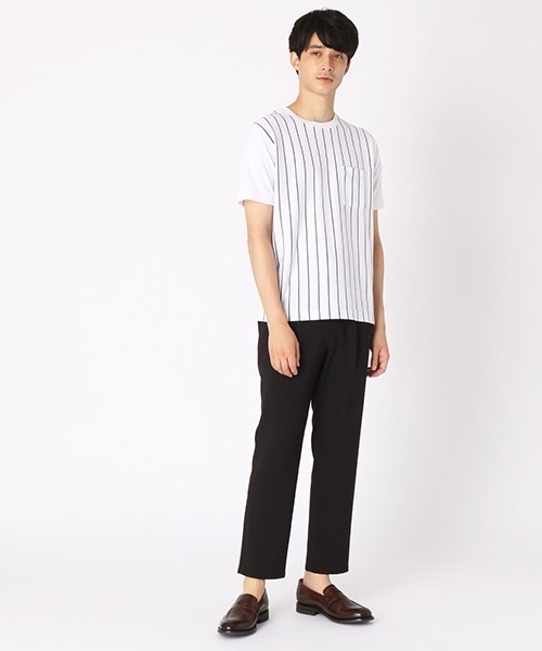 COMME CA ISM（コムサイズム） tシャツ ストライプ Tシャツ メンズ
