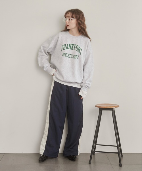 ANGIE トレーナー スウェット GILDAN カレッジロゴ オーバー