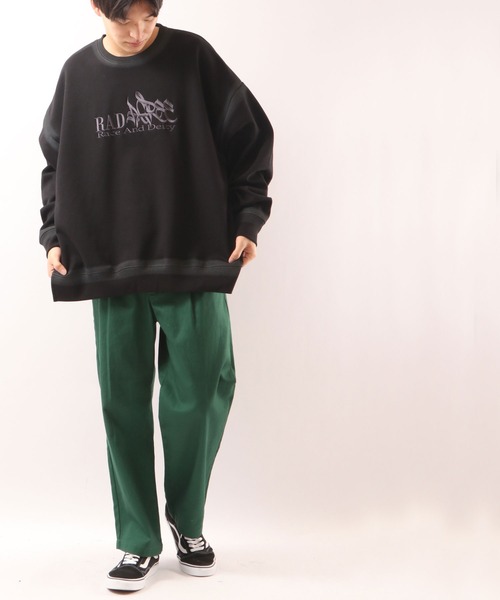 RE730 トレーナー スウェット スプレープリントビッグシルエット