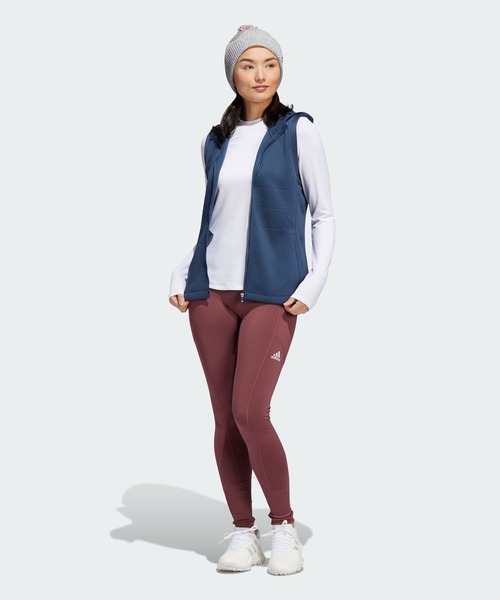 adidas★LADY'S_コールドレディフルジップベスト adidas ベスト ジレ COLD. RDY 保温 フルジップフーディーベスト