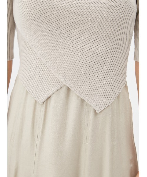 ワンピース フレアスカートコンビニットワンピース FRAY