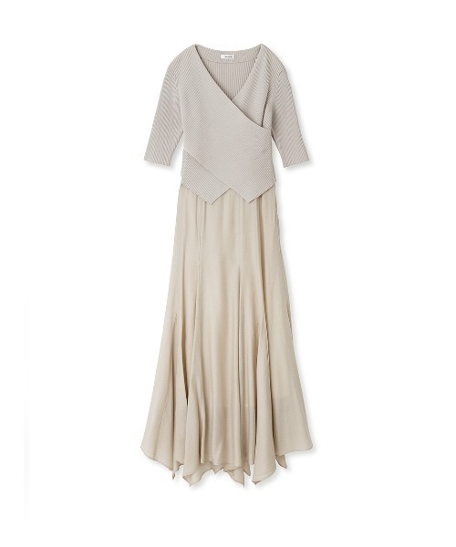 ワンピース フレアスカートコンビニットワンピース FRAY