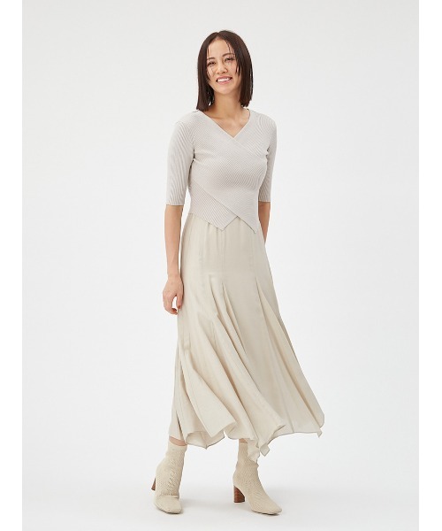 ワンピース フレアスカートコンビニットワンピース FRAY