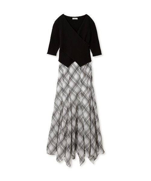 ワンピース フレアスカートコンビニットワンピース FRAY