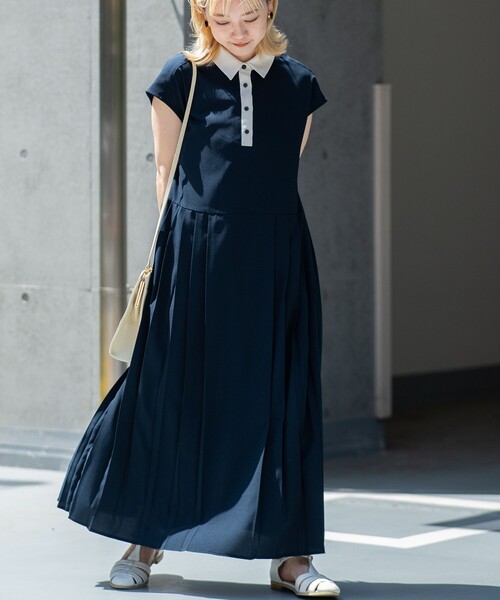 SHIPS any レディース ワンピース any: ジョーゼット プリーツ バイ