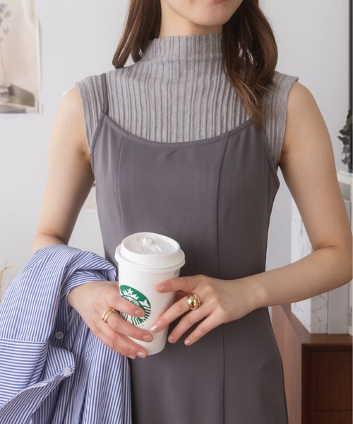 OMMO ノースリーブニット 正規品 セール】【7色展開】 大人きれいめ ノースリーブニット