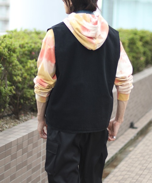 khoki 23SS アシンメトリーデザインベスト　サイズ2 ブラック ベスト ジレ 「HOOK」アシンメトリーワークベスト メンズ レディース